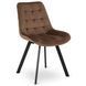 Стул бархатный MEBEL ELITE RICK Velvet Коричневый реальная фотография