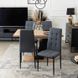 Комплект стол раскладной MEBEL ELITE CLARK 120(160)х80 см Дуб артизан/черный +4 стула TEX Темно серый