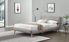 Ліжко ELANDA Halmar 160*200 Світло-сірий жива фотографія