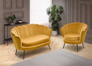 Софа AMORINITO 2 XL Velvet Halmar Гірчичний жива фотографія