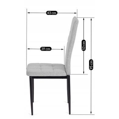 Комплект стіл розкладний MEBEL ELITE CLARK 120(160)х80 см Дуб артизан/чорний +6 стільці TEX Сірий жива фотографія