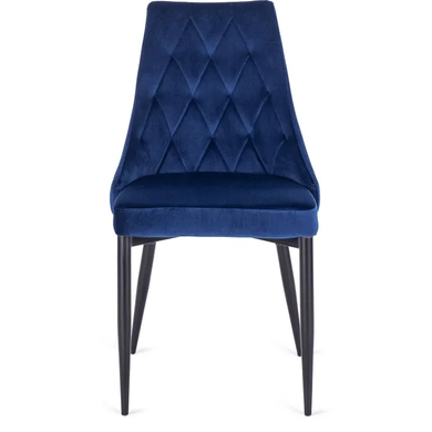 Стул бархатный MEBEL ELITE CORK Velvet Темно-синий реальная фотография