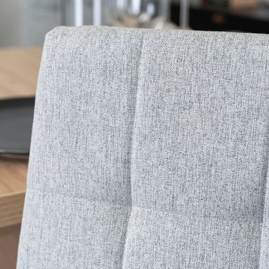 Комплект стіл розкладний MEBEL ELITE CLARK 120(160)х80 см Дуб артизан/чорний +6 стільці TEX Сірий жива фотографія