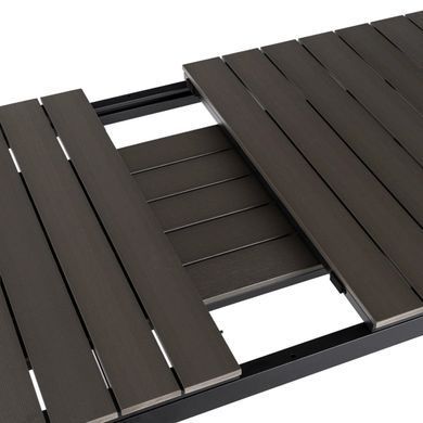 Стол Раскладной обеденный ARGOS MEBEL ELITE 140(180)х90 Темно-серый дуб/черный реальная фотография