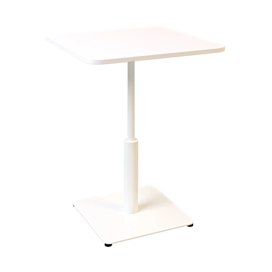 Стол Ibiza Soft light Lovko 70x70 Белый металл/белый реальная фотография