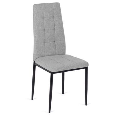 Комплект стіл розкладний MEBEL ELITE CLARK 120(160)х80 см Дуб артизан/чорний +6 стільці TEX Сірий жива фотографія