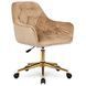 Стул офисный поворотный бархатный MEBEL ELITE MILAN Velvet Бежевый / Золотой реальная фотография