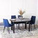 Стул бархатный MEBEL ELITE CORK Velvet Темно-синий