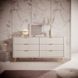 Комод Perfect Home Ланте / Lante з 6 шухлядами і золотими ніжками 6S/163 Беж жива фотографія