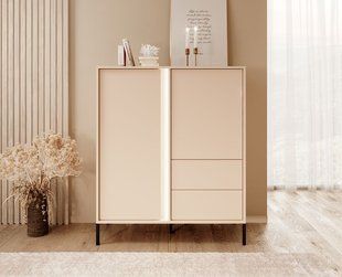Комод високий Perfect Home Даст / Dast 2-дверний з 2 шухлядами 2D2S/104 Беж жива фотографія
