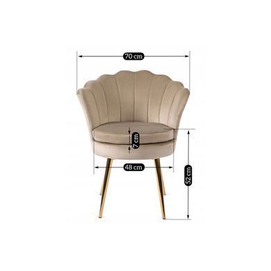 Стул бархатный MEBEL ELITE VIOLA Velvet Беж/золото реальная фотография