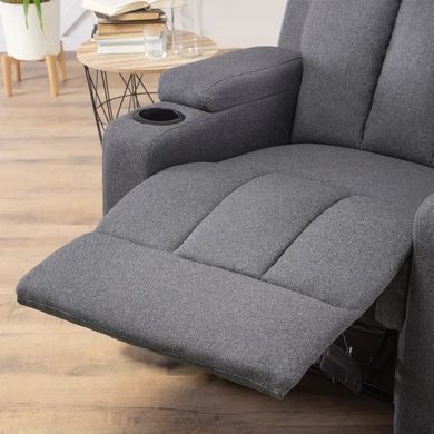Крісло реклайнер MEBEL ELITE KOBI 2 тканина Темно-сірий