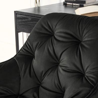 Стул офисный поворотный бархатный MEBEL ELITE MILAN Velvet Черный / Золотой реальная фотография