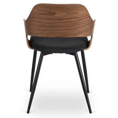 Комплект стол MEBEL ELITE GLOS 135х80 см Дуб Рустик / Черный +4 стула ORBI Черный/орех реальная фотография