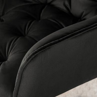 Стул офисный поворотный бархатный MEBEL ELITE MILAN Velvet Черный / Золотой реальная фотография