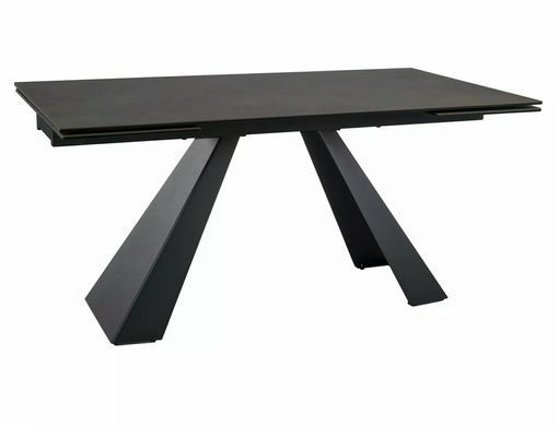 Стіл Обідній SALVADORE CERAMIC OSSIDO BRUNO 160(240)X90 Signal Коричневий Мат / Чорний Мат жива фотографія