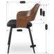 Комплект стол MEBEL ELITE GLOS 135х80 см Дуб Рустик / Черный +4 стула ORBI Черный/орех