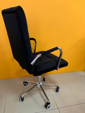 Офісне крісло S-222 Velvet Intarsio Чорний жива фотографія