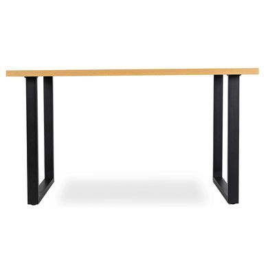 Комплект стол MEBEL ELITE GLOS 135х80 см Дуб Золотой / Черный +4 стула LILAC Беж реальная фотография