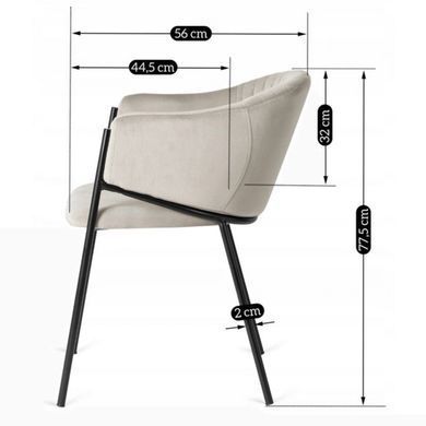 Стул MEBEL ELITE INNES 2 Серый реальная фотография