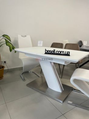 Раскладной стол TORONTO Signal 120(160)x80 Белый Мат реальная фотография