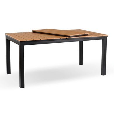 Стол Раскладной обеденный ARGOS MEBEL ELITE 160(210)х90 Дуб/черный реальная фотография