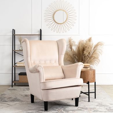 Крісло м'яке оксамитове MEBEL ELITE KLARIS 2 Velvet Беж