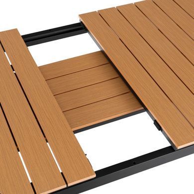 Стол Раскладной обеденный ARGOS MEBEL ELITE 160(210)х90 Дуб/черный реальная фотография