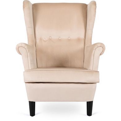 Крісло м'яке оксамитове MEBEL ELITE KLARIS 2 Velvet Беж