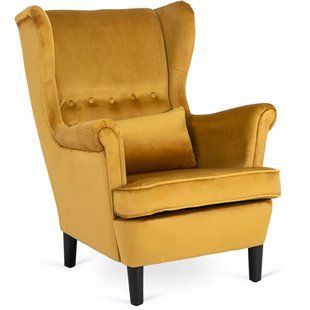 Крісло м'яке оксамитове MEBEL ELITE KLARIS 2 Velvet Гірчичий