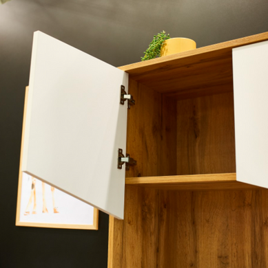 Вітрина Unity E Intarsio Дуб Тахо/Біла Аляска жива фотографія