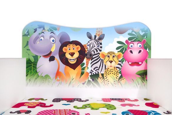 Кровать детская HAPPY JUNGLE Halmar 76x145 реальная фотография