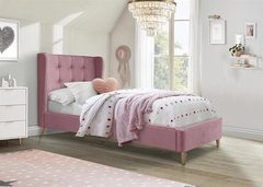 Ліжко ESTELLA Halmar 90X200 Рожевий жива фотографія