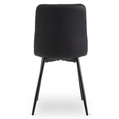 Комплект стол раскладной MEBEL ELITE HARRY 102(142)х102 см Дуб Артизан/ Черный +6 стула DALVIN черная экокожа реальная фотография