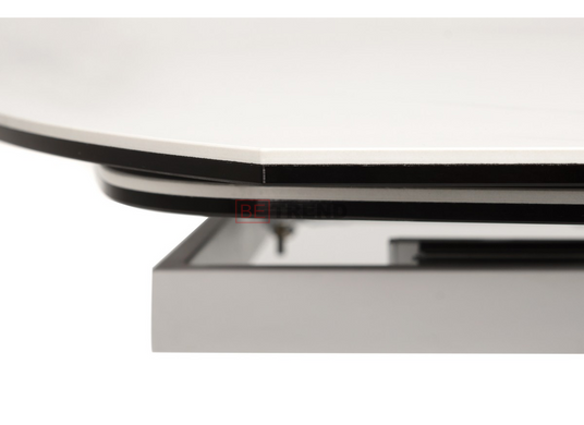 Стол раскладной TML-825 VETRO 140(200)x90 Белый Мрамор реальная фотография