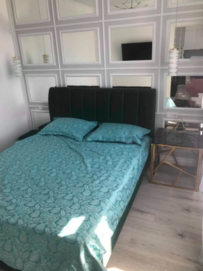 Кровать MIRAGE Velvet Signal 160х200 Зеленый реальная фотография