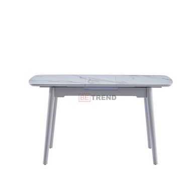 Стол раскладной TM-84 VETRO 110(140)x75 Керамика Касса Уайт / Серый реальная фотография