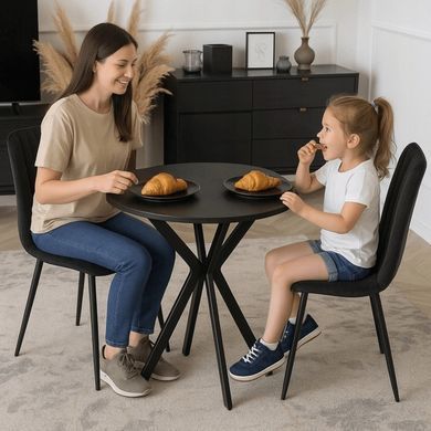 Стіл MEBEL ELITE LAUREN 60X60 Чорний жива фотографія