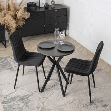 Стіл MEBEL ELITE LAUREN 60X60 Чорний жива фотографія