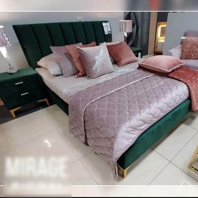 Кровать MIRAGE Velvet Signal 160х200 Зеленый реальная фотография