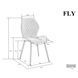 Стул FLY Velvet Intarsio черный каркас/серый