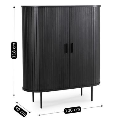 Комод MEBEL ELITE MELEK Черный реальная фотография