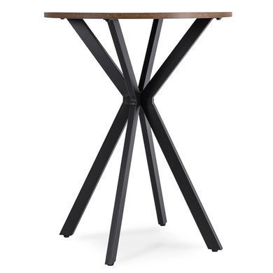 Стол MEBEL ELITE LAUREN 60X60 Дуб рустик/ черный реальная фотография