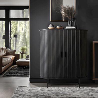 Комод MEBEL ELITE MELEK Черный реальная фотография