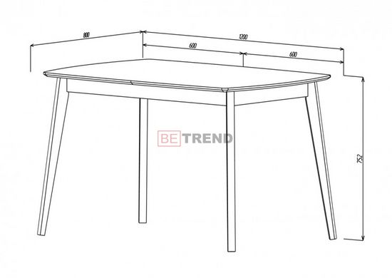Стол обеденный EXEN Intarsio 120x80 Серый реальная фотография