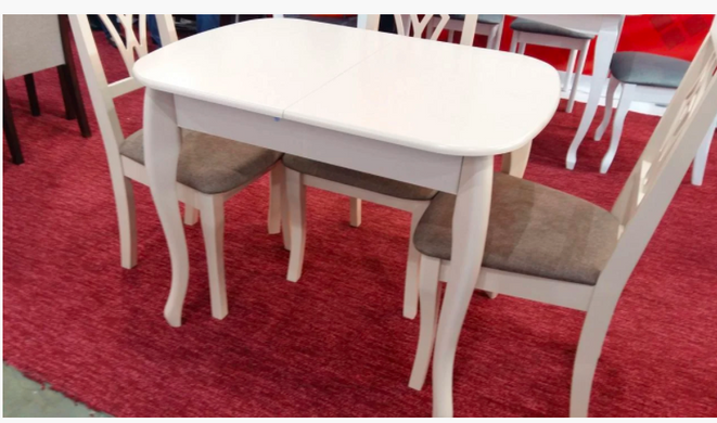 Стол Обеденный Кантри Микс Мебель 93-67 Белый реальная фотография