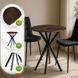 Стол MEBEL ELITE LAUREN 60X60 Дуб рустик/ черный