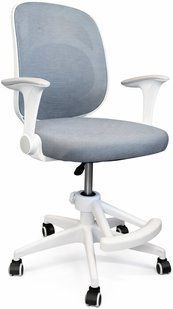Кресло вращающееся детское с подставкой для ног PERFECT KIDS PANDA GRAY Perfect Home Украина Серый реальная фотография