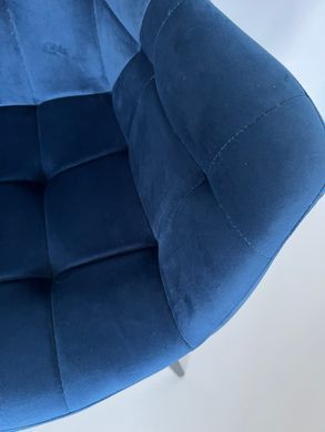 Кресло ELEGANTE Velvet Intarsio Синий реальная фотография