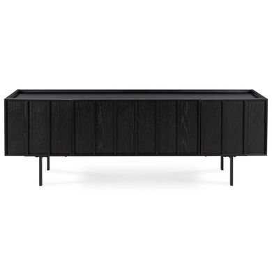 ТВ Тумба MEBEL ELITE BERGAMO 160 Черный реальная фотография